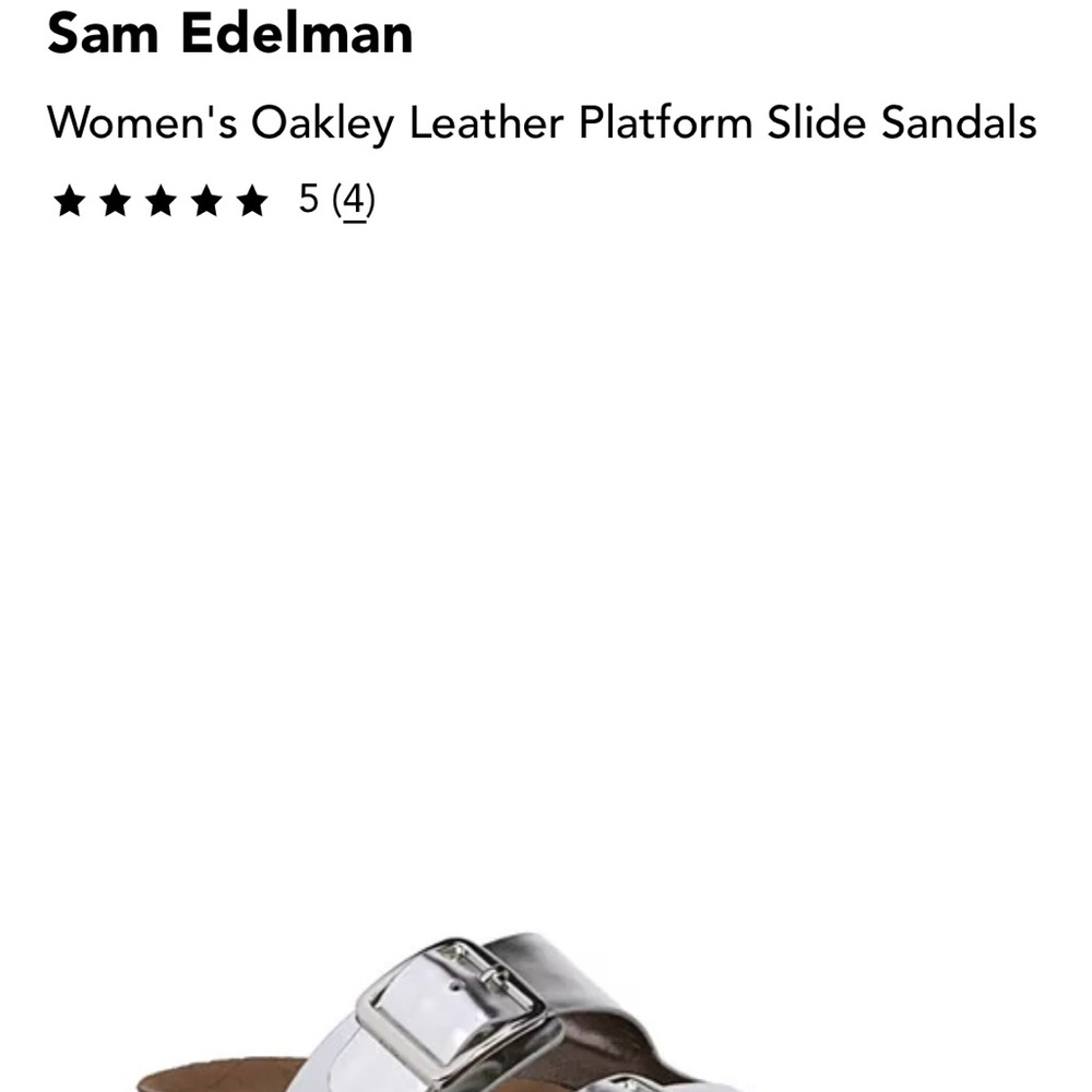 Sam Edelman Metallic Leather Platform Sandals